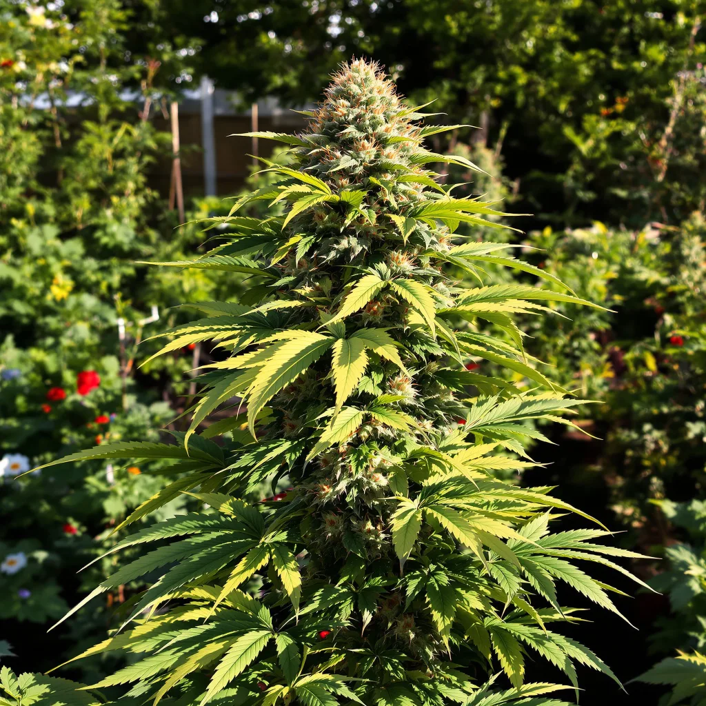 13 Dawgs 38% indica / 62% sativa — fleur avec trichomes visibles