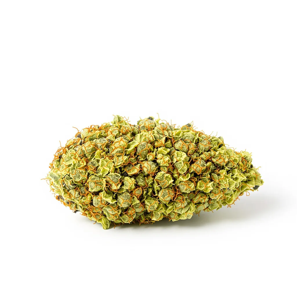 3 Kings 13% indica / 87% sativa — fleur avec trichomes visibles
