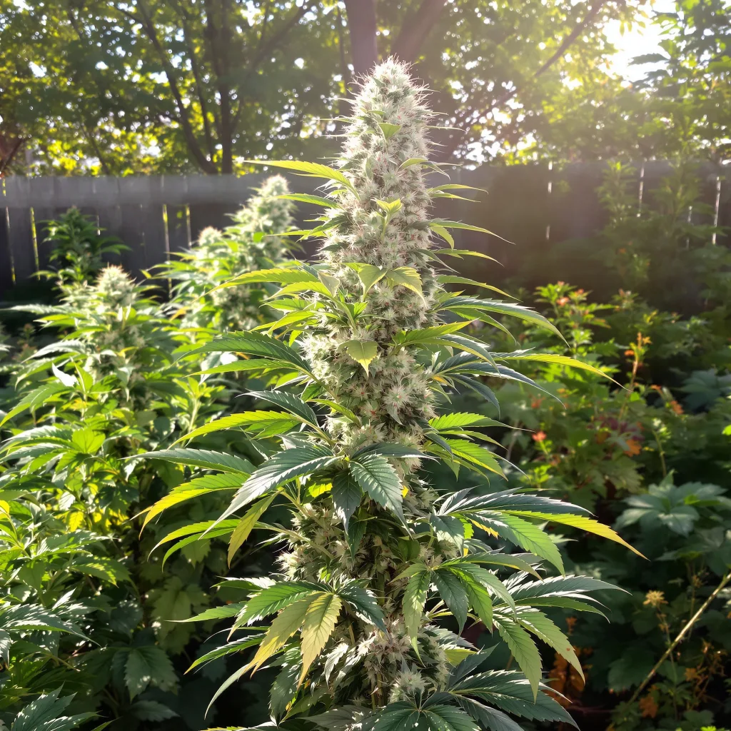 303 OG 58% indica / 42% sativa — fleur avec trichomes visibles