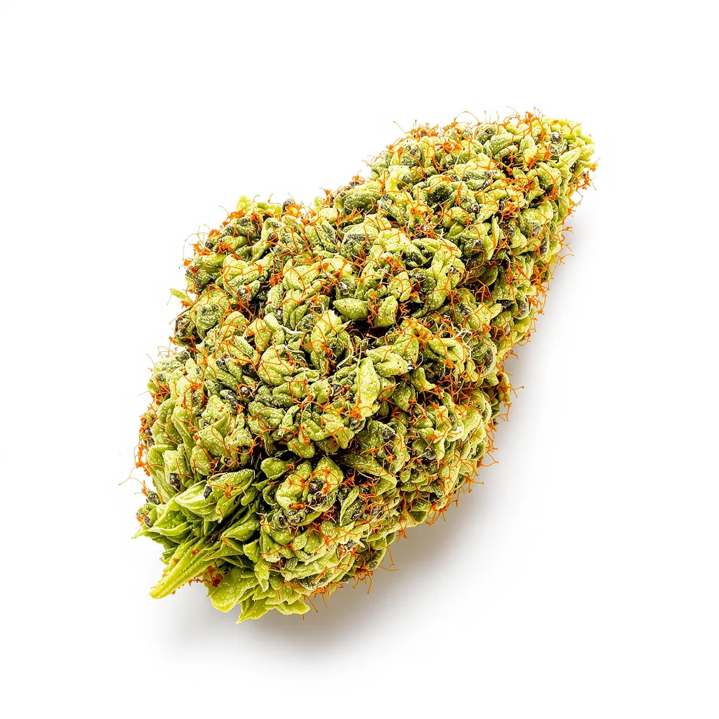 5 Alive 18% indica / 82% sativa — fleur avec trichomes visibles