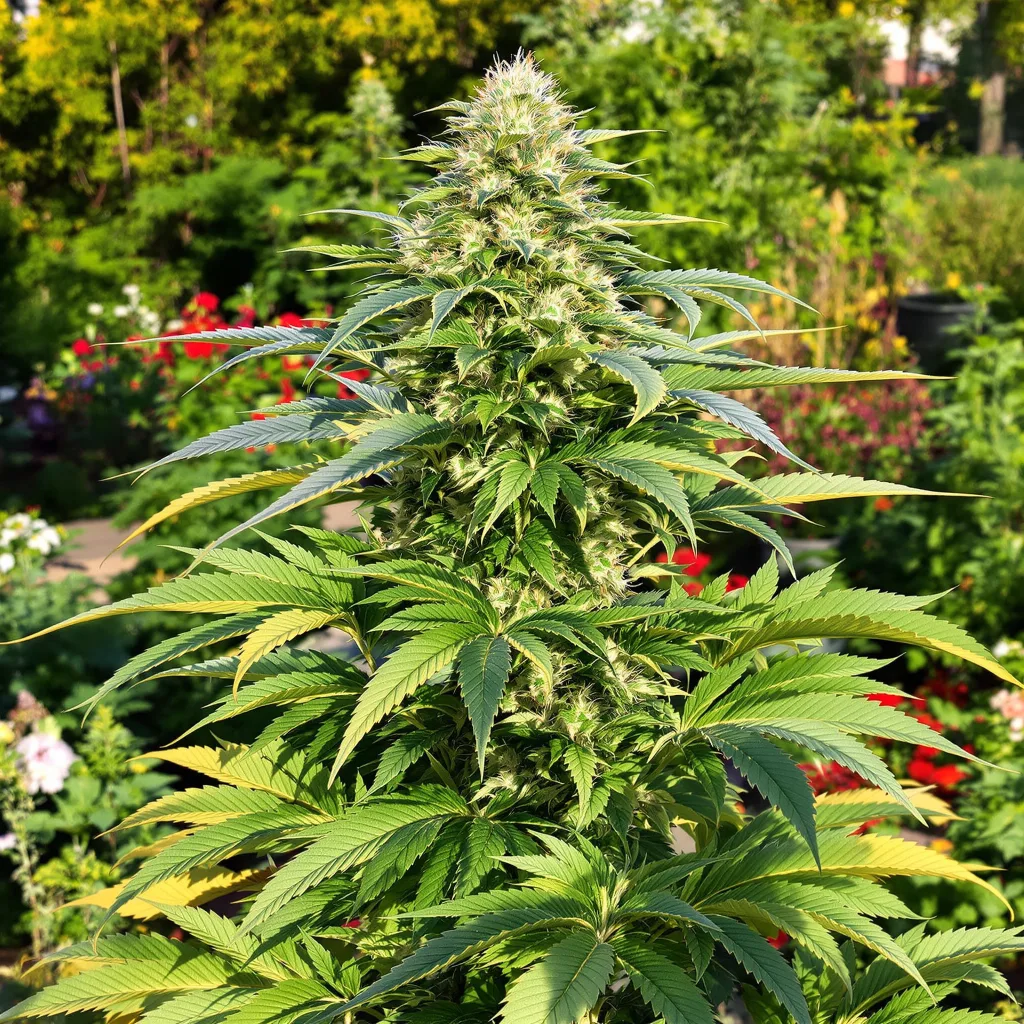 5th Element 79% indica / 21% sativa — fleur avec trichomes visibles