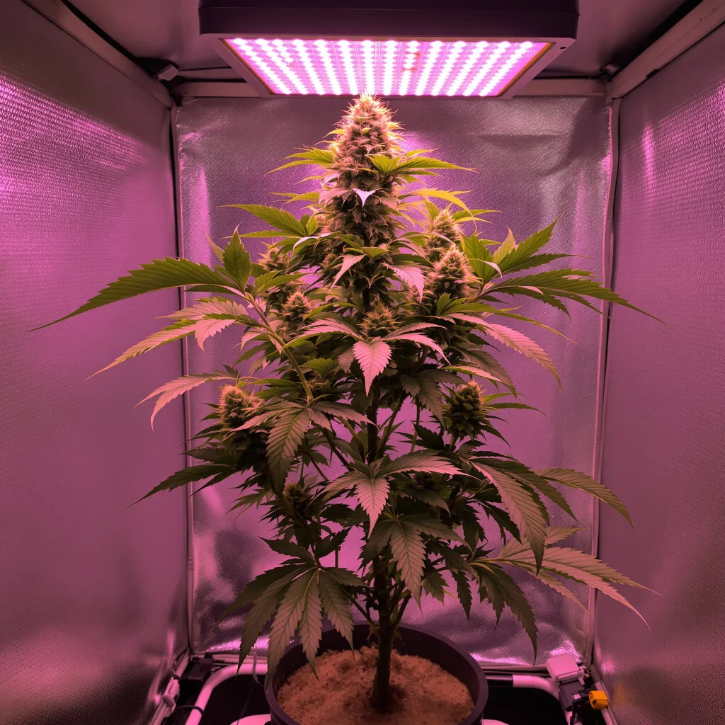 Plante de cannabis A-Train en floraison — 60-100 cm autofloraison