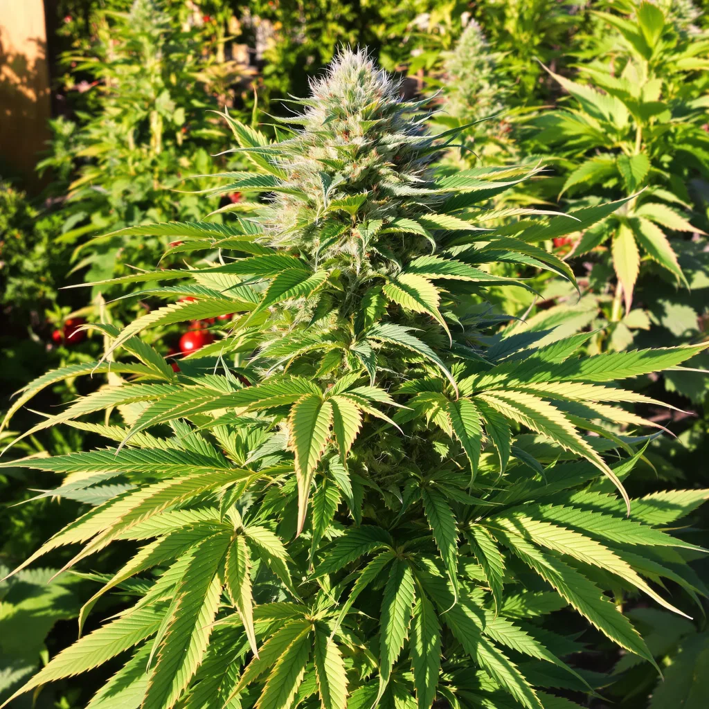 A-Train 79% indica / 21% sativa — fleur avec trichomes visibles