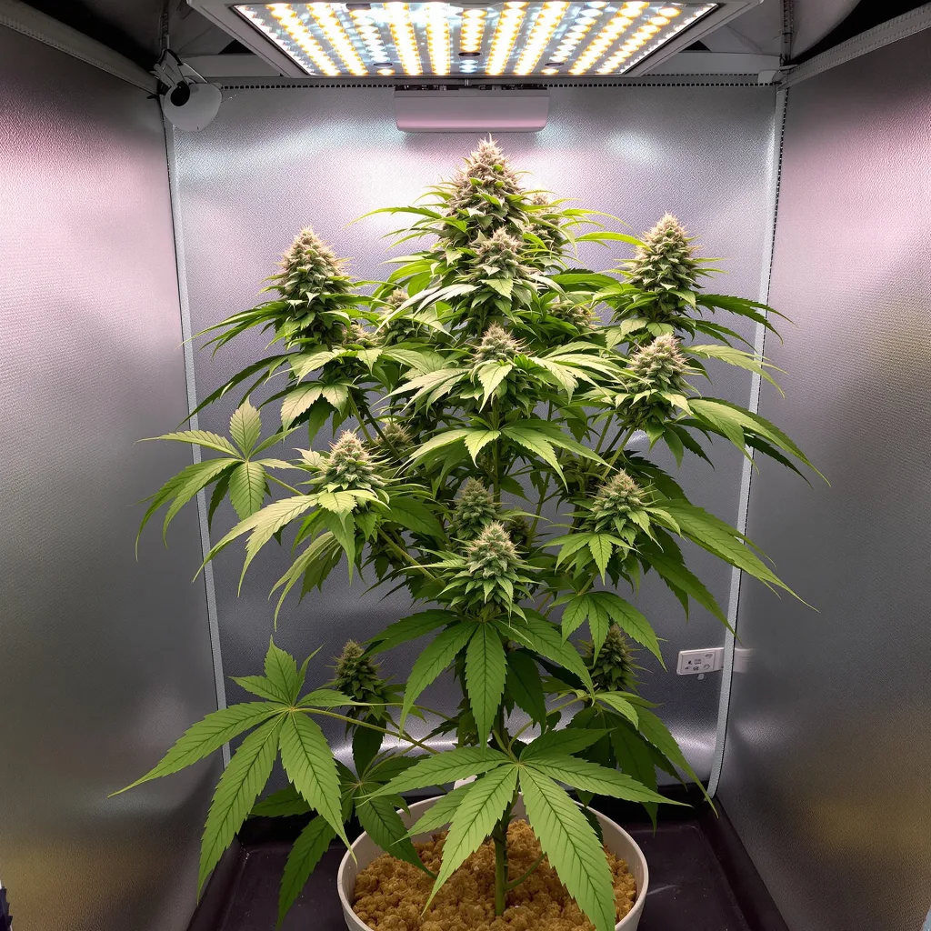 Plante de cannabis A-Train en floraison — 90-130 cm féminisée