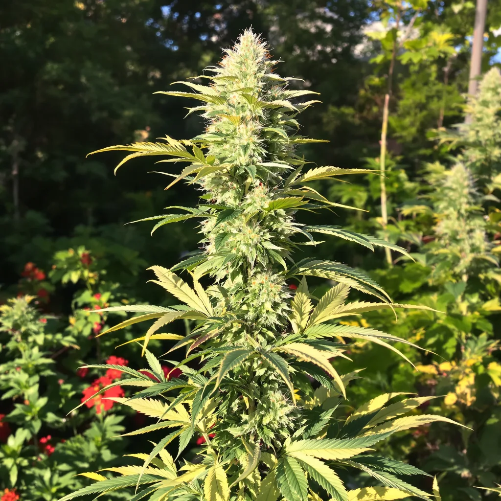 Aberdeen 40% indica / 60% sativa — fleur avec trichomes visibles