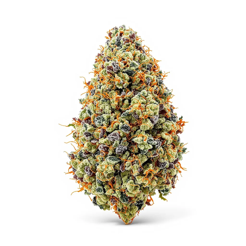 Aberdeen 40% indica / 60% sativa — fleur avec trichomes visibles