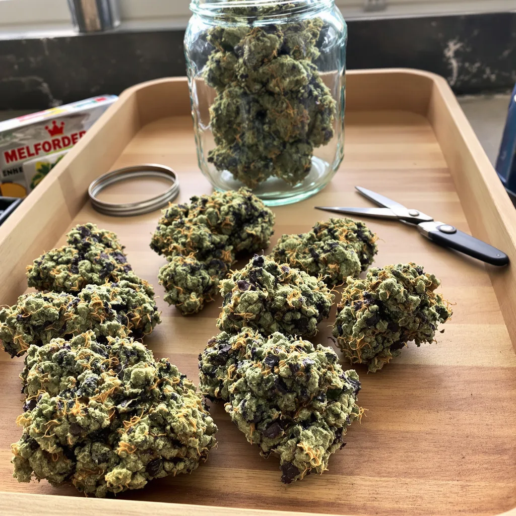 Abusive OG 85% indica / 15% sativa — fleur avec trichomes visibles