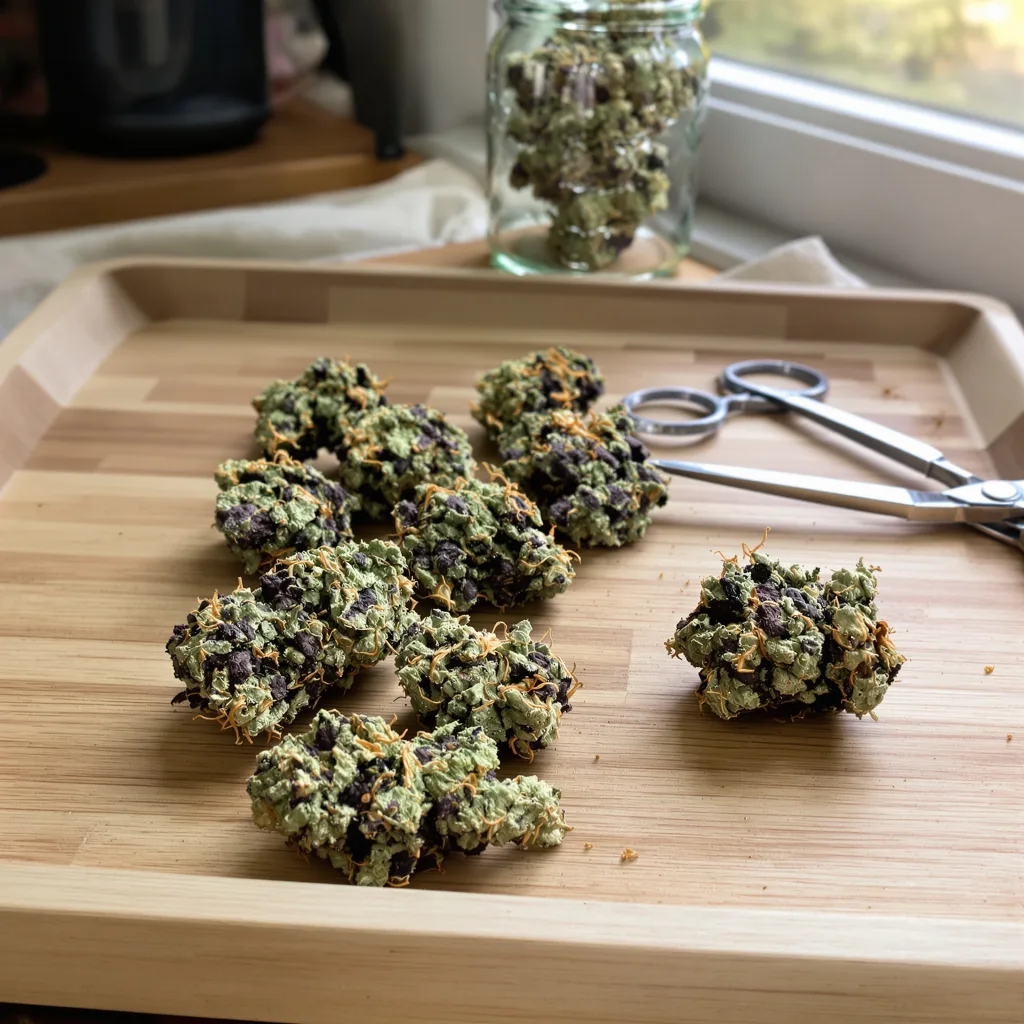 Ace Killer OG 66% indica / 34% sativa — fleur avec trichomes visibles