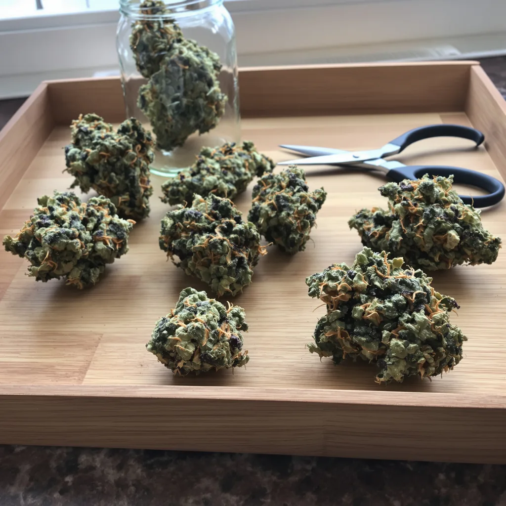 Ace Killer OG 66% indica / 34% sativa — fleur avec trichomes visibles