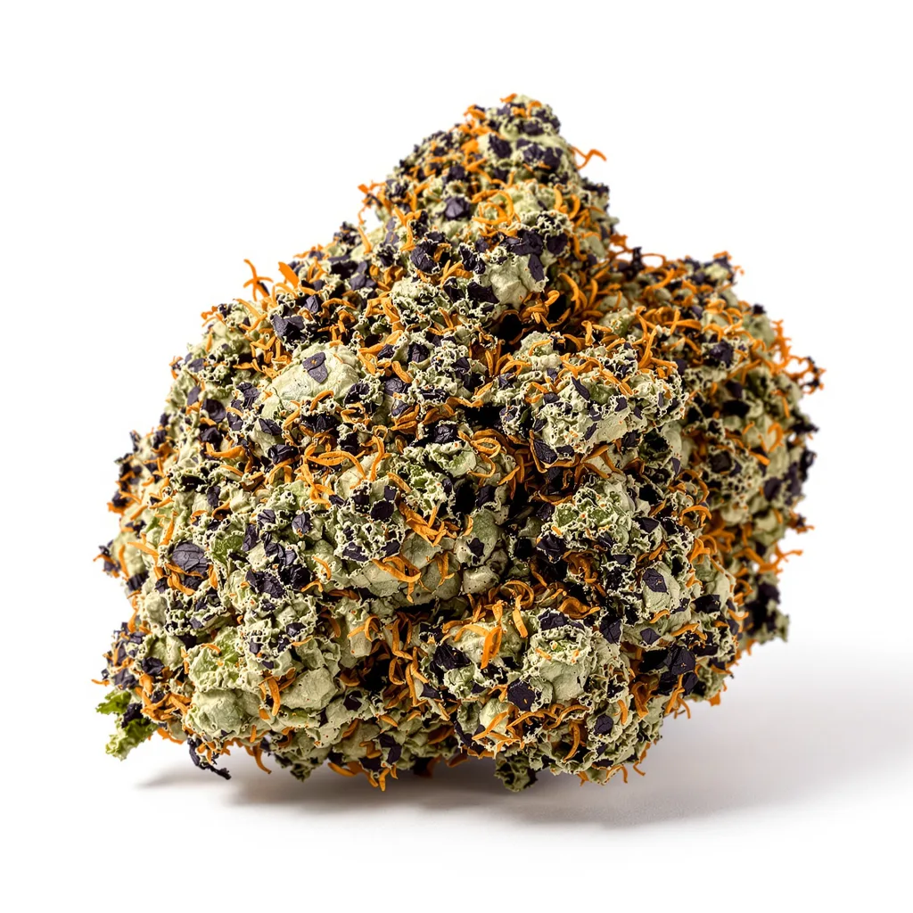 Ace Killer OG 66% indica / 34% sativa — fleur avec trichomes visibles