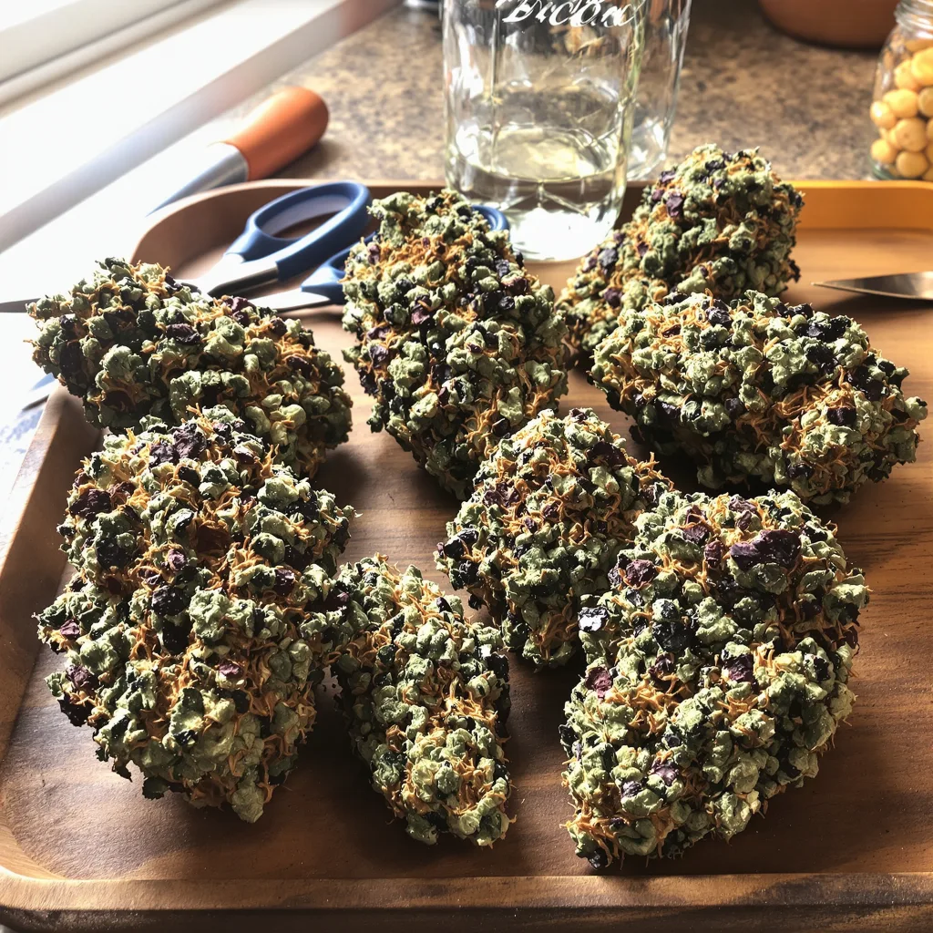 Ace of Spades 66% indica / 34% sativa — fleur avec trichomes visibles