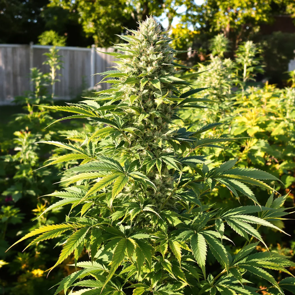 Afcrack 59% indica / 41% sativa — fleur avec trichomes visibles