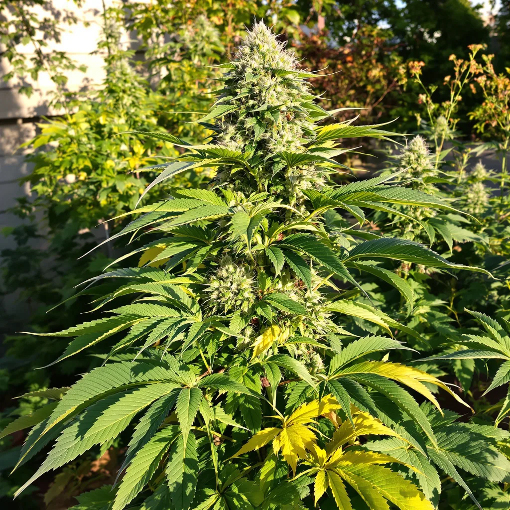 Afghan 70% indica / 30% sativa — fleur avec trichomes visibles