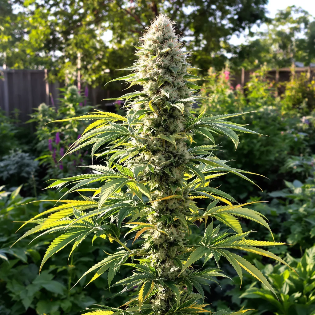 Afghan Big Bud 56% indica / 44% sativa — fleur avec trichomes visibles