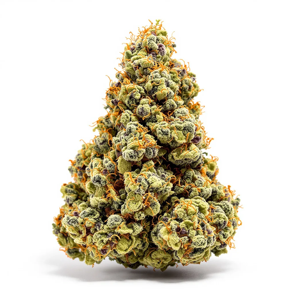 Afghan Big Bud 56% indica / 44% sativa — fleur avec trichomes visibles
