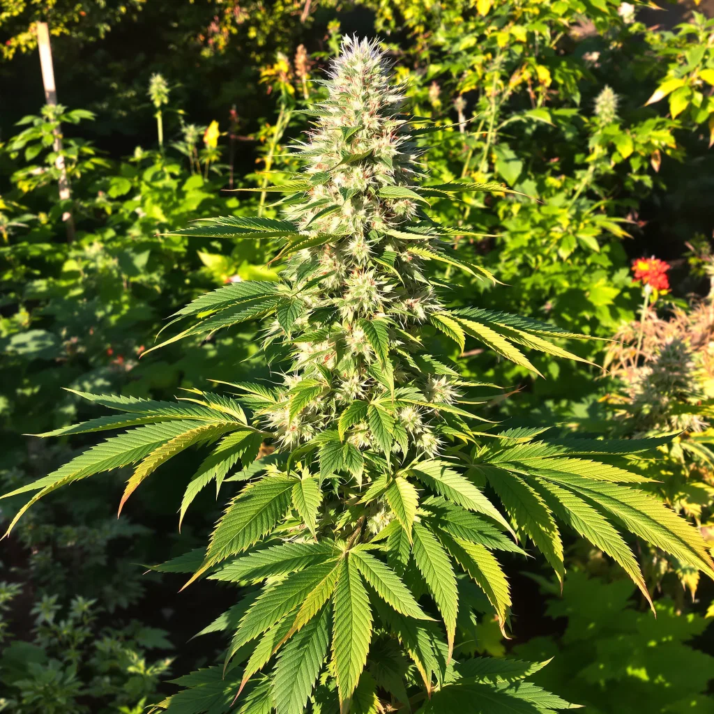 Afghan Hawaiian 68% indica / 32% sativa — fleur avec trichomes visibles