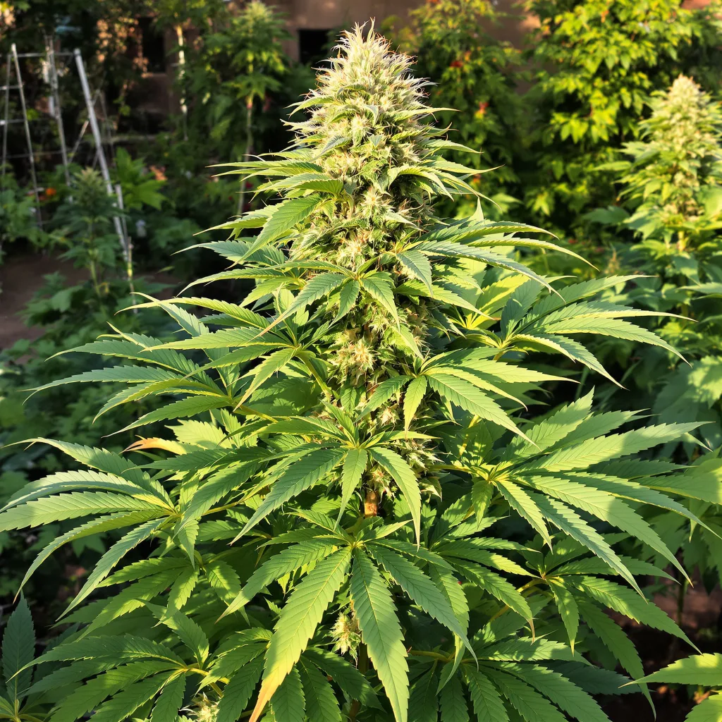 Afghan Hawaiian 68% indica / 32% sativa — fleur avec trichomes visibles
