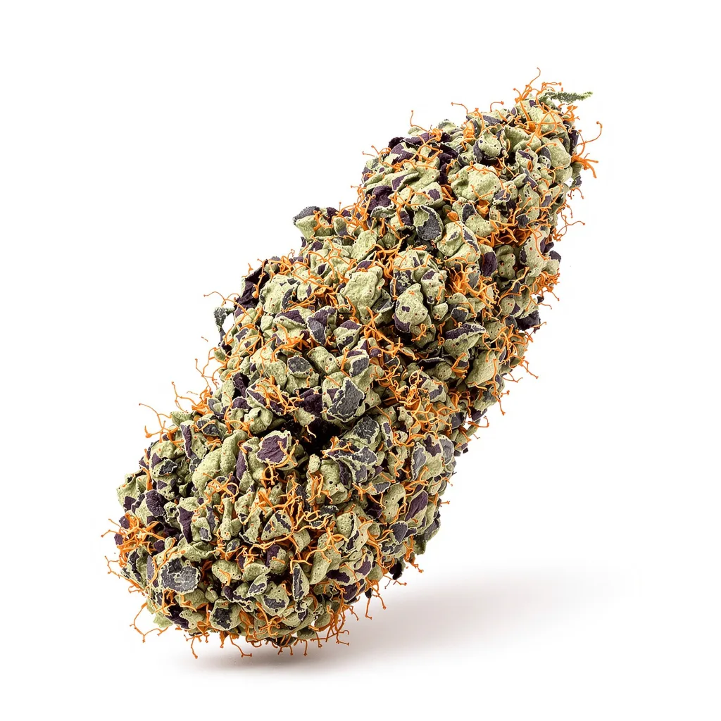 Afghan Hawaiian 68% indica / 32% sativa — fleur avec trichomes visibles