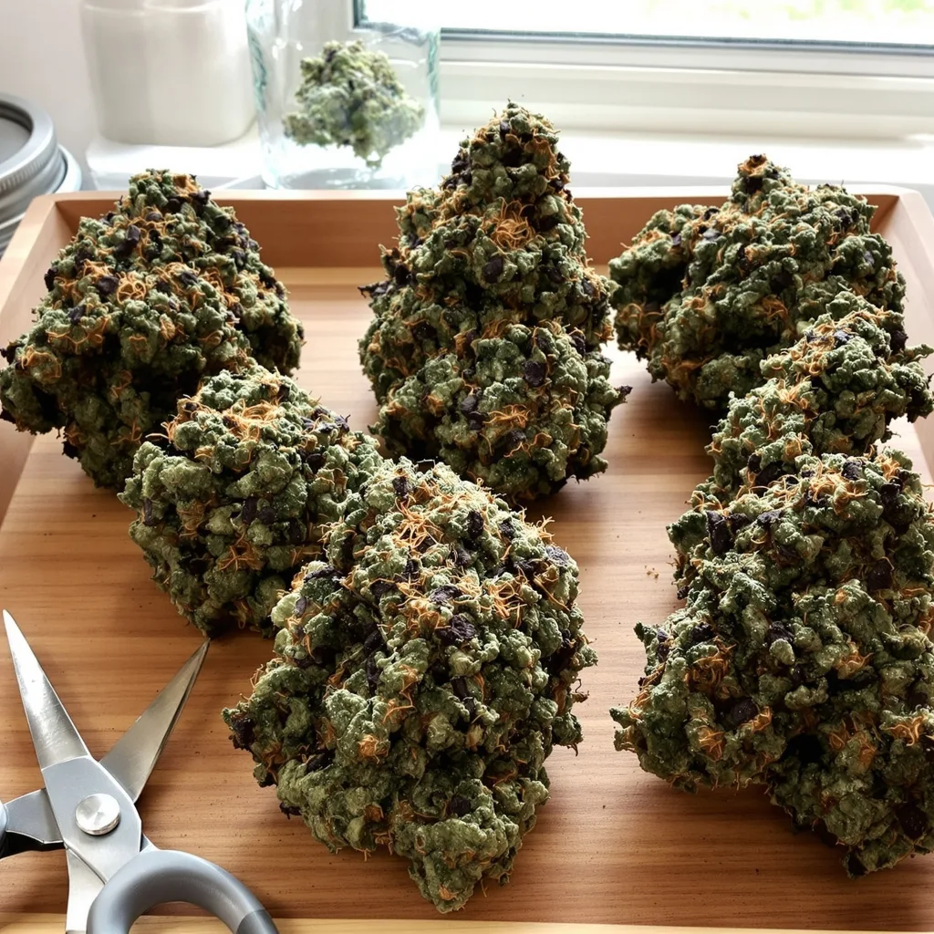 Afghan Kush 67% indica / 33% sativa — fleur avec trichomes visibles