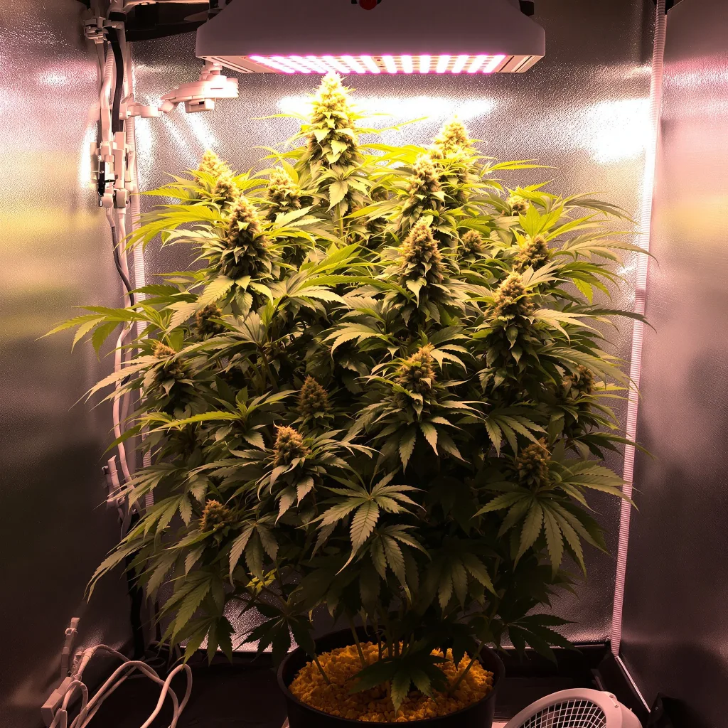 Plante de cannabis Afghan Skunk en floraison — 60-100 cm autofloraison