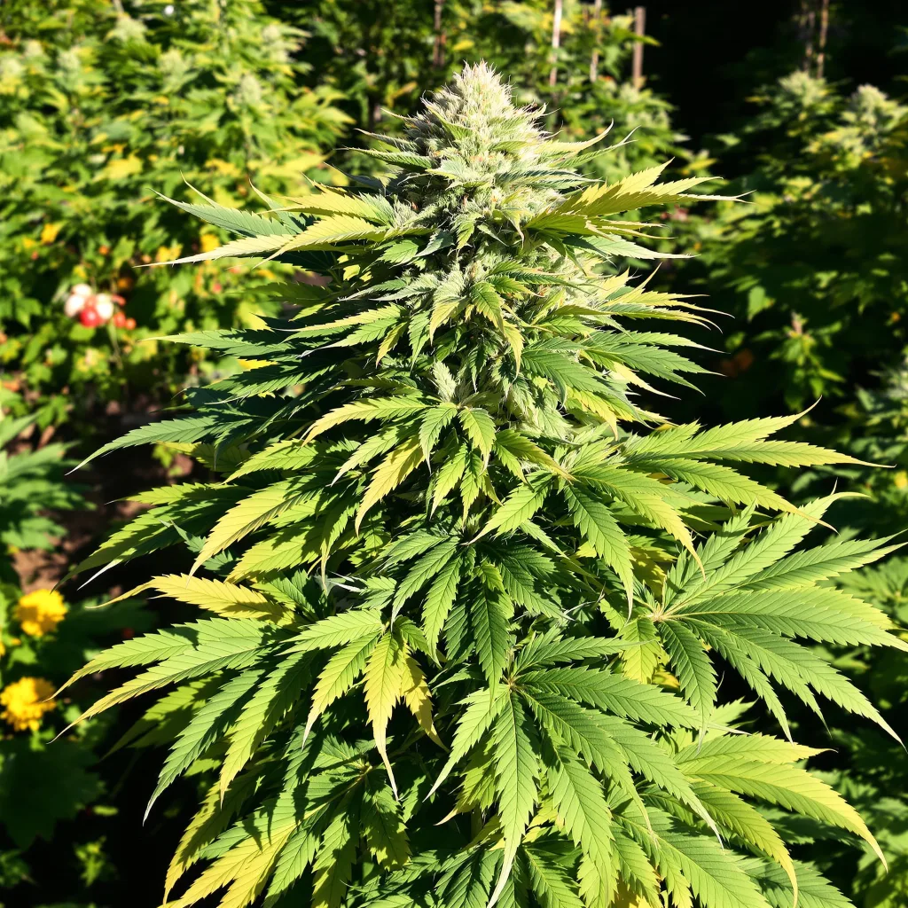 Afghan Skunk 69% indica / 31% sativa — fleur avec trichomes visibles
