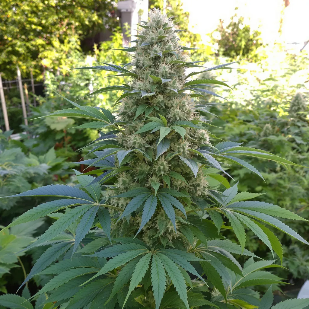 Afghani 70% indica / 30% sativa — fleur avec trichomes visibles