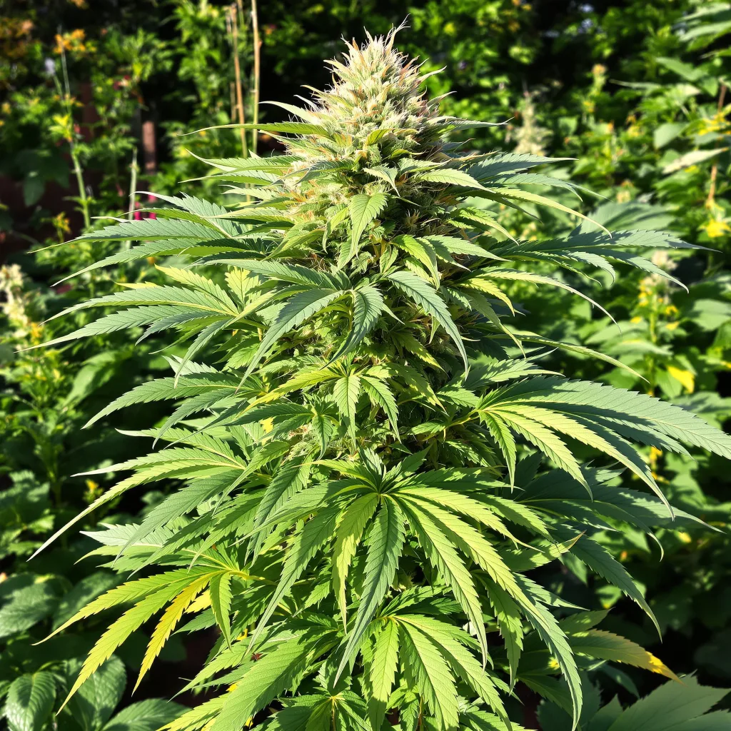 Afgooey 65% indica / 35% sativa — fleur avec trichomes visibles
