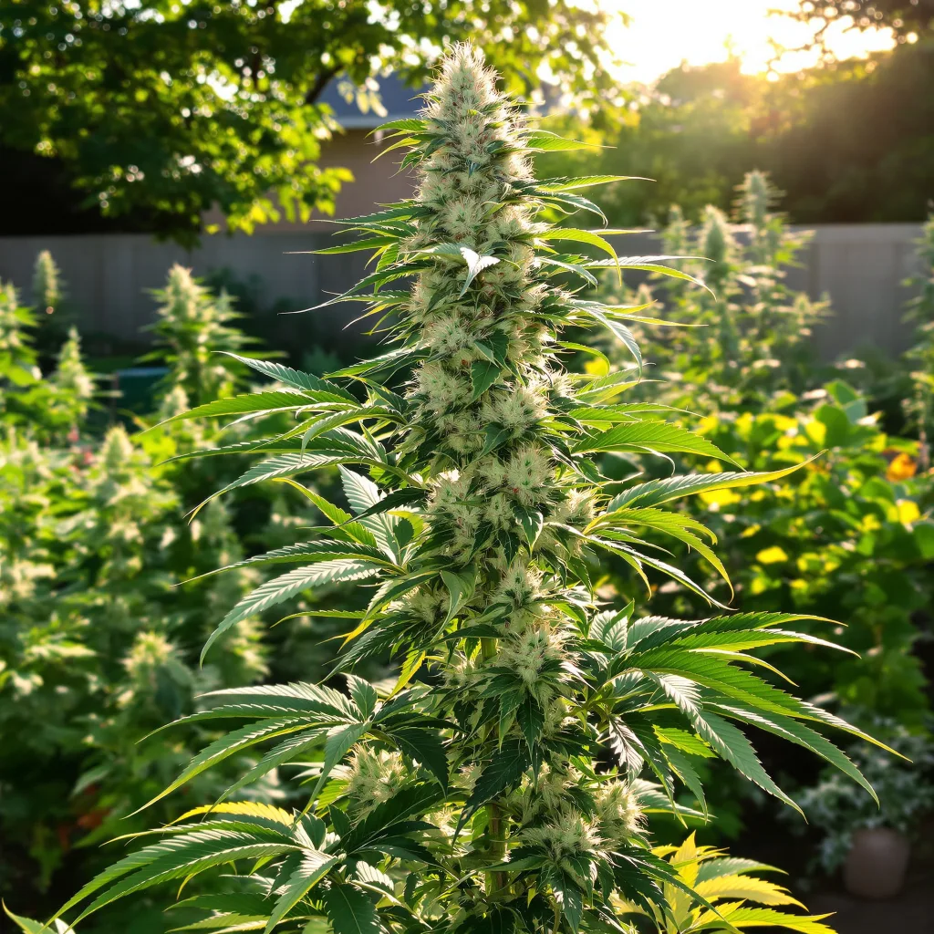 Afwreck 55% indica / 45% sativa — fleur avec trichomes visibles