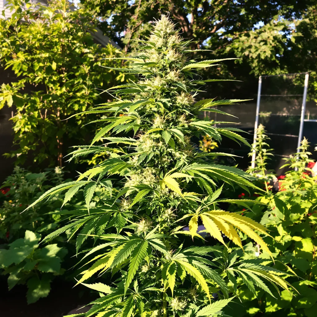Agent Orange 61% indica / 39% sativa — fleur avec trichomes visibles