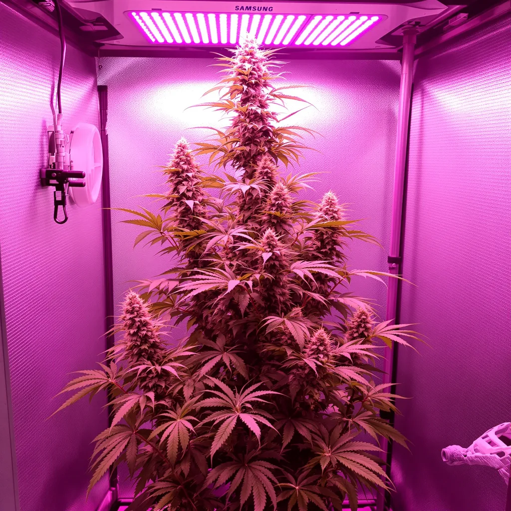Plante de cannabis Agent Tangie en floraison — 60-100 cm autofloraison