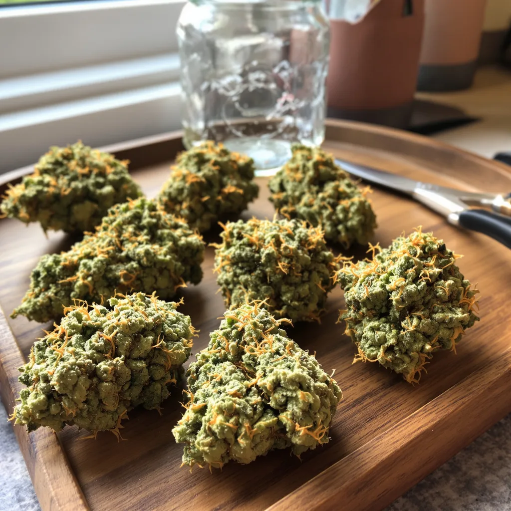 Agent Tangie 11% indica / 89% sativa — fleur avec trichomes visibles