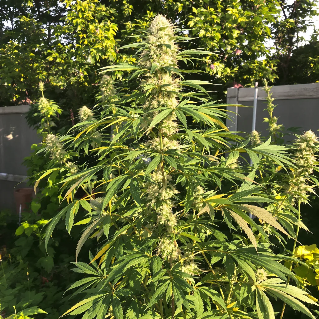 AK 6% indica / 94% sativa — fleur avec trichomes visibles