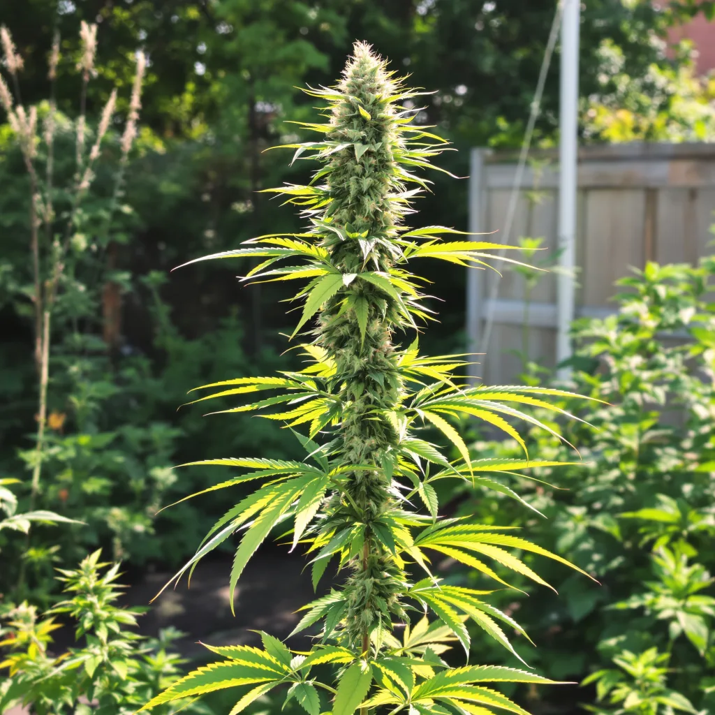 AK 6% indica / 94% sativa — fleur avec trichomes visibles