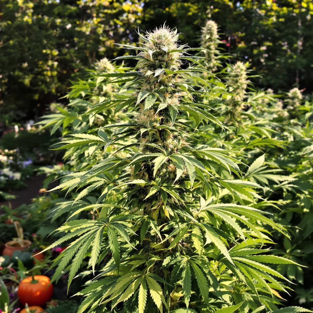 Alaskan Ice 6% indica / 94% sativa — fleur avec trichomes visibles