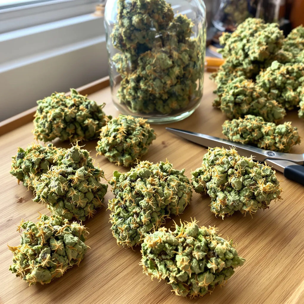 Alice In Wonderland 15% indica / 85% sativa — fleur avec trichomes visibles