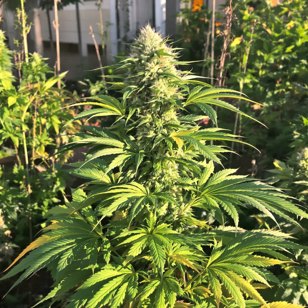 Alien Bubba 79% indica / 21% sativa — fleur avec trichomes visibles