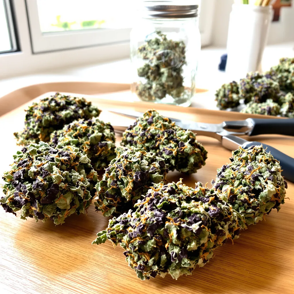 Alien Dawg 81% indica / 19% sativa — fleur avec trichomes visibles