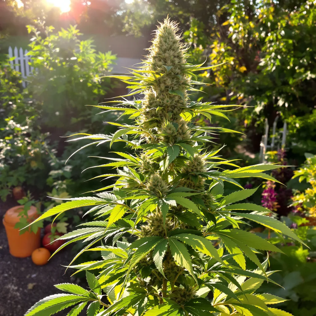 Alien OG 50% indica / 50% sativa — fleur avec trichomes visibles