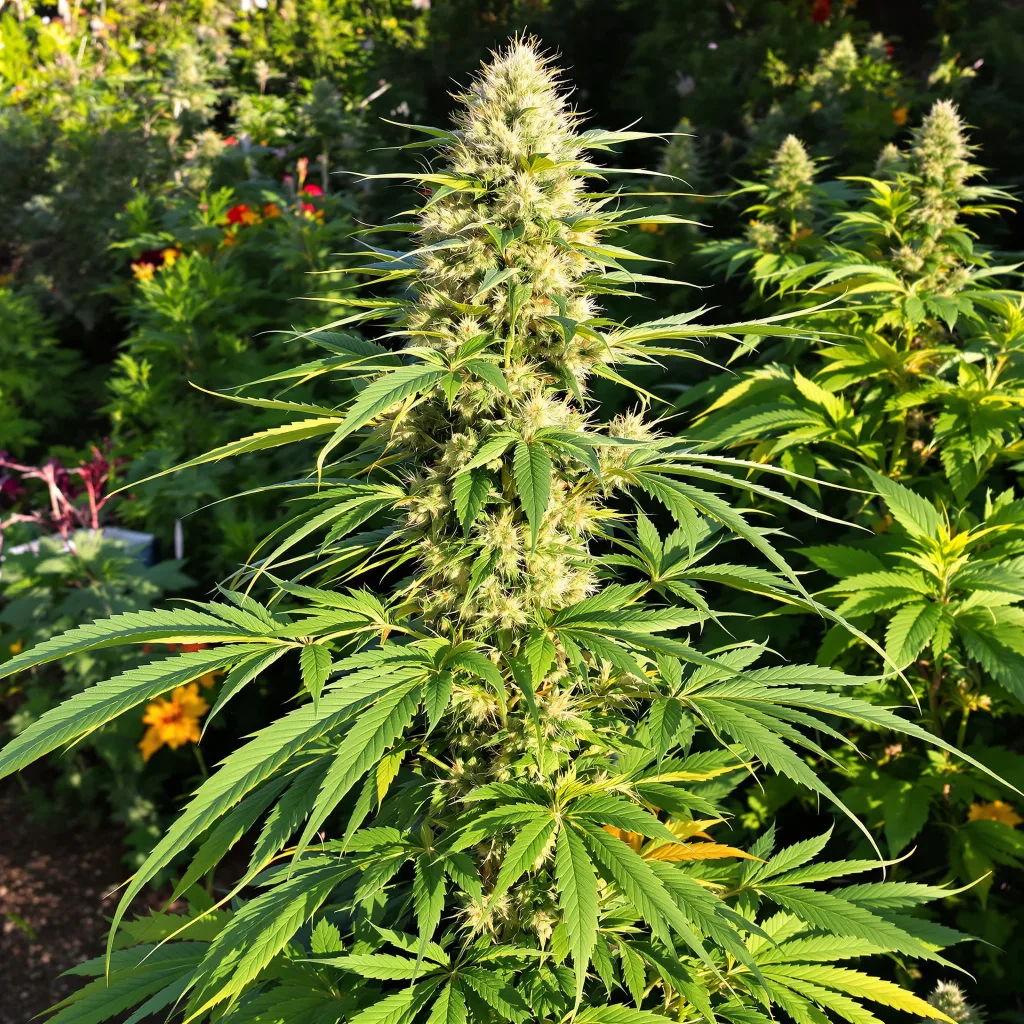 Alien Reunion 49% indica / 51% sativa — fleur avec trichomes visibles