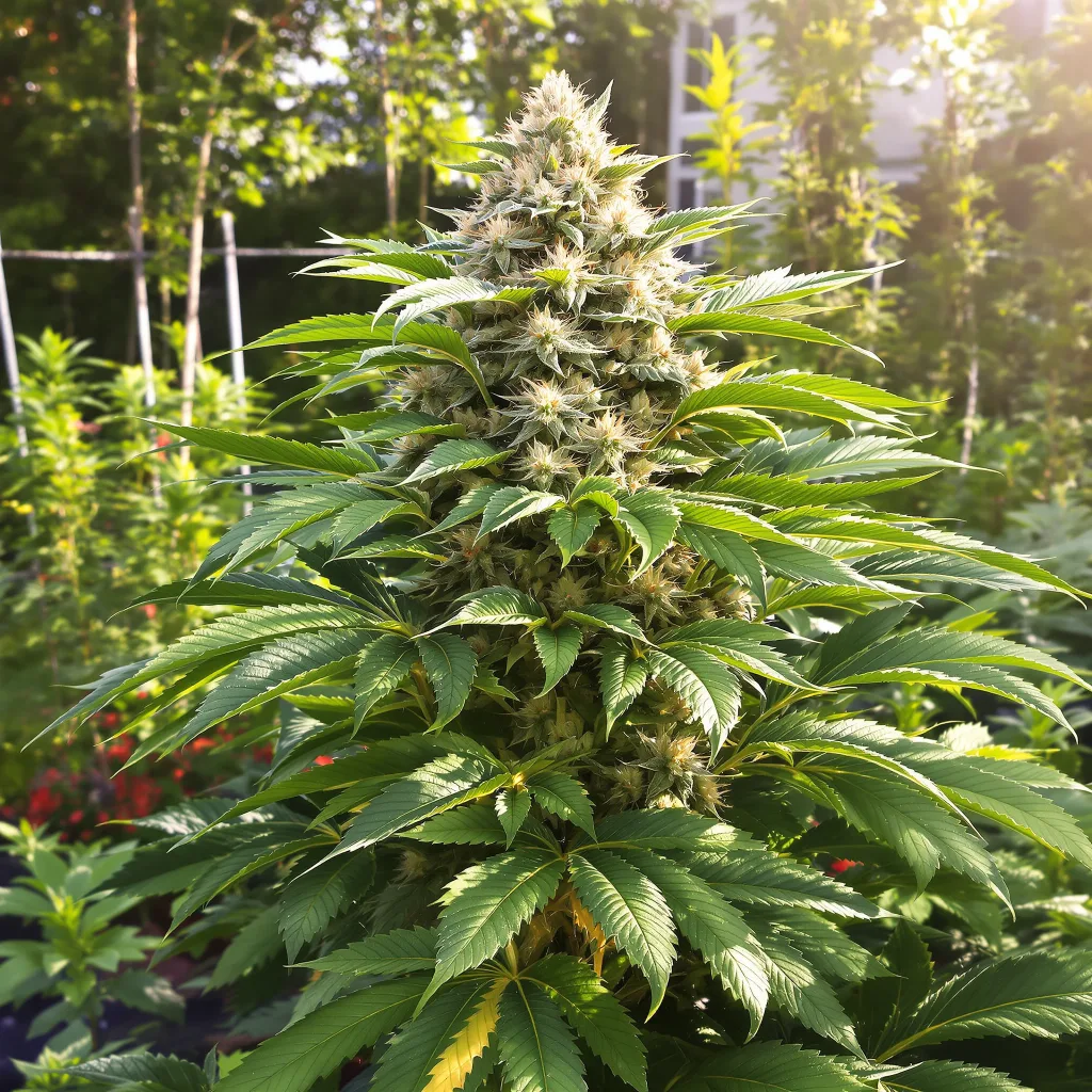 Alien Rift 65% indica / 35% sativa — fleur avec trichomes visibles