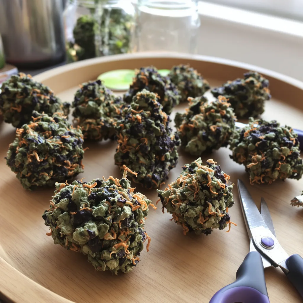 Alien Technology 79% indica / 21% sativa — fleur avec trichomes visibles