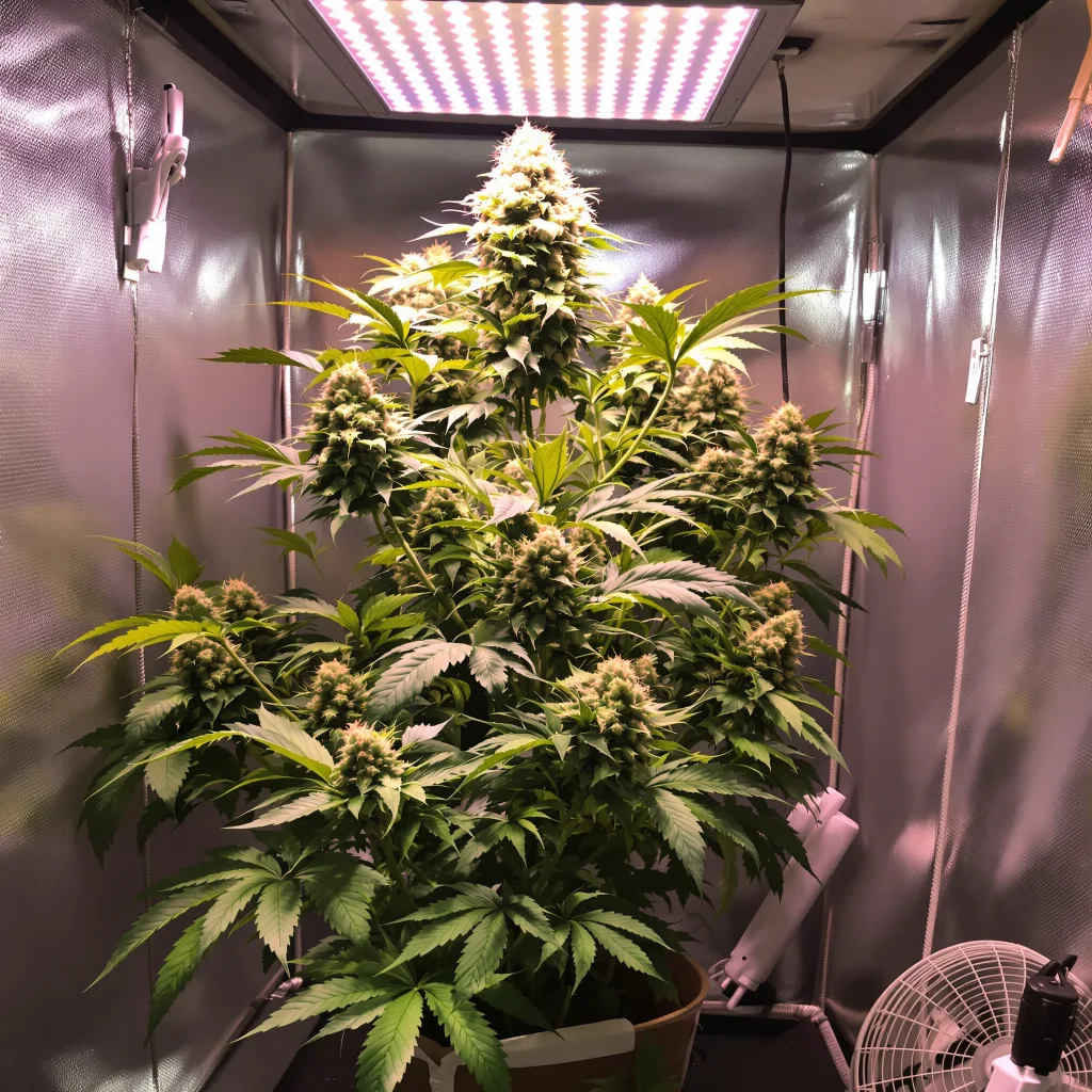 Plante de cannabis Alpine Blue en floraison — 120-180 cm féminisée