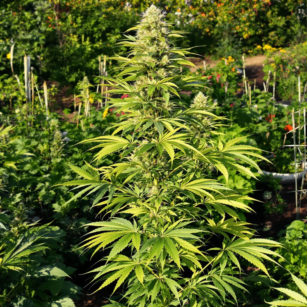 Ambrosia 16% indica / 84% sativa — fleur avec trichomes visibles