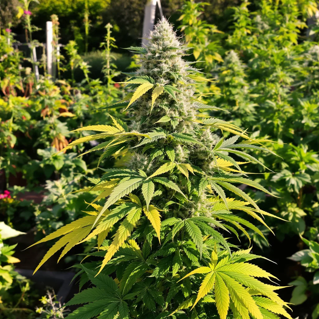 American Strain Mixpack 35% indica / 65% sativa — fleur avec trichomes visibles