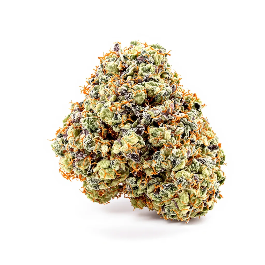 American Strain Mixpack 35% indica / 65% sativa — fleur avec trichomes visibles