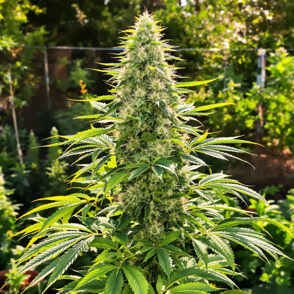 American Strains Pack 40% indica / 60% sativa — fleur avec trichomes visibles