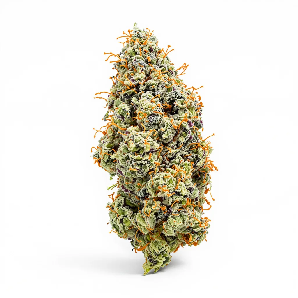 American Strains Pack 40% indica / 60% sativa — fleur avec trichomes visibles