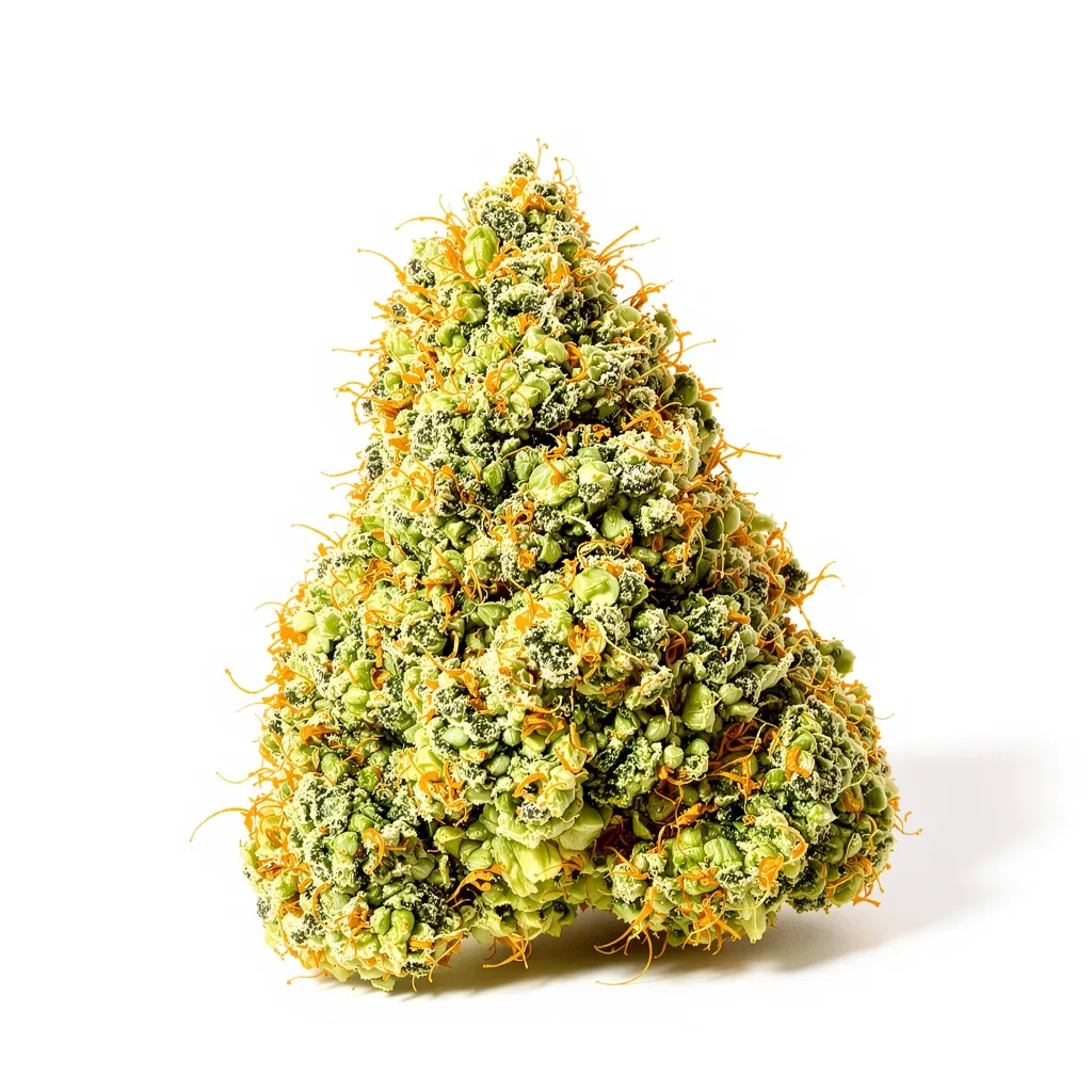 Amnesia 16% indica / 84% sativa — fleur avec trichomes visibles