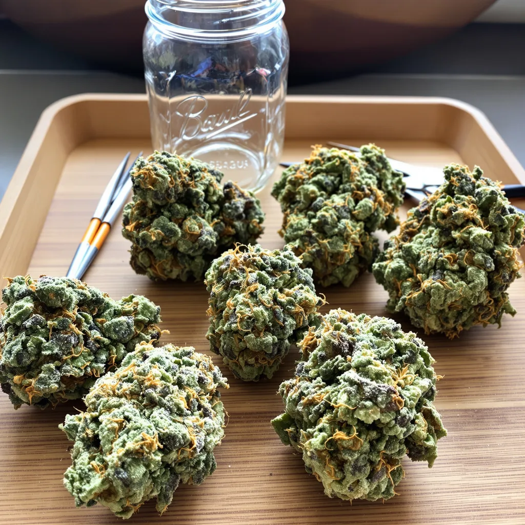 Amsterdam 62% indica / 38% sativa — fleur avec trichomes visibles