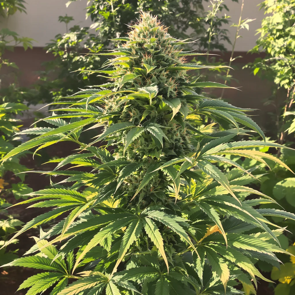 Ancient Kush 78% indica / 22% sativa — fleur avec trichomes visibles
